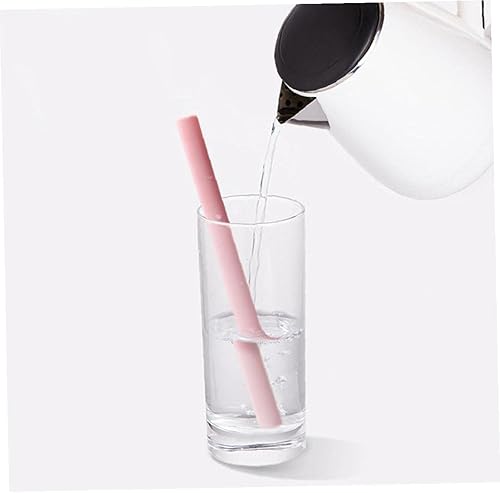 2pcs pailles en silicone, paille en forme de coeur paille de paille de paille portable paille de silicone pour la sortie de plein air, rose (L), pailles en silicone - Nail Gallerys