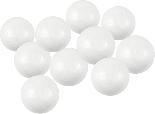 INTCHE 10 x Decoration de Modelisme Artisanat Polystyrene Boule de Mousse Sphere 6cm-Blanc - Nail Gallerys