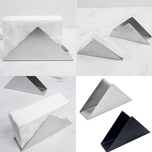LIbgiubhy Porte-serviettes en papier autoportant en forme de triangles en métal pour cuisine ou salle de bain Distributeur de serviettes en acier inoxydable - Nail Gallerys