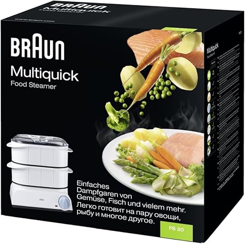 Braun Fs20 Cuiseur Vapeur Auto 850 Watts 2 Paniers 6,8 Litres Minuteur - Nail Gallerys