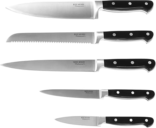 Ross Henery Professional Ensemble de Couteaux de Cuisine en Acier Inoxydable (Bloc magnétique) - Nail Gallerys