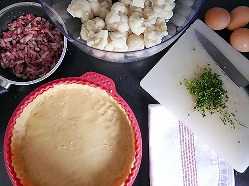 ZOLLNER24 Set de 4 moules à gâteau, silicone, formes variées, rouge - Nail Gallerys