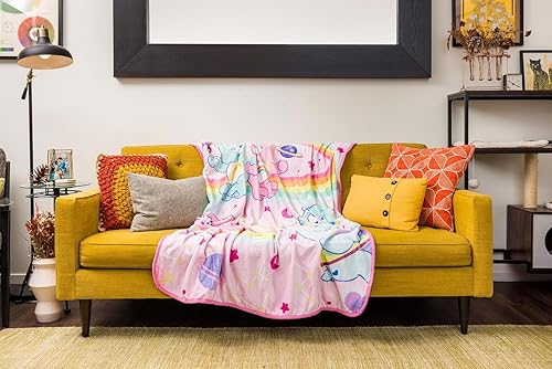 Silver Buffalo Care Bears Couverture en Polaire Motif Espace Cosmique Arc-en-Ciel avec Ours à vœux 114,3 x 152,4 cm - Nail Gallerys