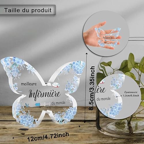12 x 12 CM Cadeau Infirmiere Accessoires Aide Soignante Accessoire Infirmiere Cadeau Infirmiere Femme Accessoires Infirmiere Cadeau Infirmière Cadeau Infirmiere Acrylique Cadeau - Nail Gallerys