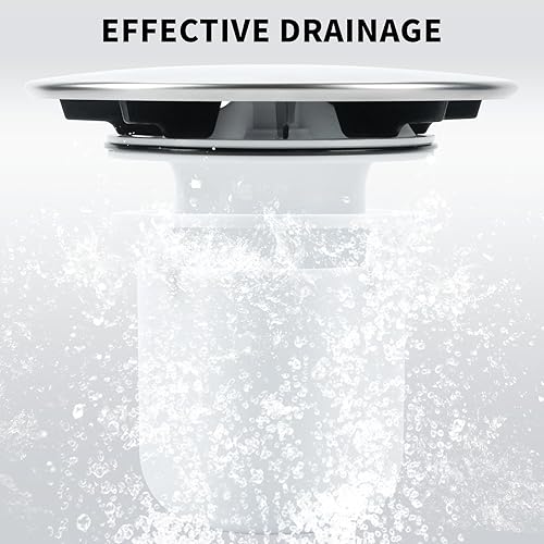 GGTTNRT Couvercle de bonde de douche de rechange 95 mm/115 mm, chromé - Nail Gallerys