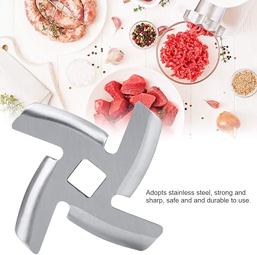 Hachoir à Viande en Acier Inoxydable, Lame Plate, pièces de Coupe pour Hachoir à Viande Clatronic Kreuzmesser Twinzee Blades Couteau de Machine à Viande Silver Crest Couteau N - Nail Gallerys