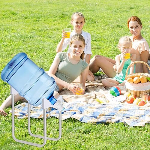 Pratvider Support et Bouteille d'eau 3 à 5 gallons,Bouteille d'eau antidérapante avec Bec verseur | Support Carafe pour carafes Non filetées 55 mm diamètre - Nail Gallerys