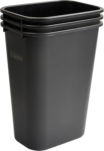 Winco PWR-41K Corbeille à déchets, 37 litres, noir - Nail Gallerys