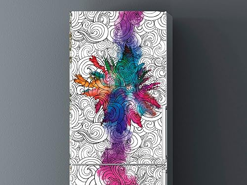 Oedim Vinyle pour réfrigérateur coloré 185 x 70 cm | Adhésif résistant et Facile à appliquer | Autocollant décoratif au Design élégant, Multicolore, 185x70 - Nail Gallerys