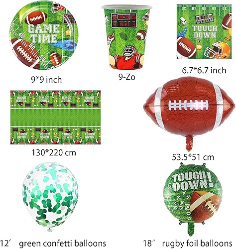 Décorations de Fête de Rugbysse, Assiettes,Nappes,Papier Assiette Couverts Serviette Pour Rugby Fête Party Birthday Party - Nail Gallerys