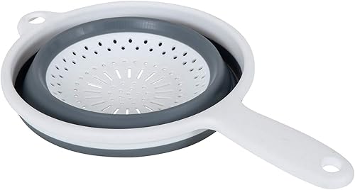 Addis 'Pop & Store Pliable Nourriture Passoire avec poignée, Blanc et Gris - Nail Gallerys