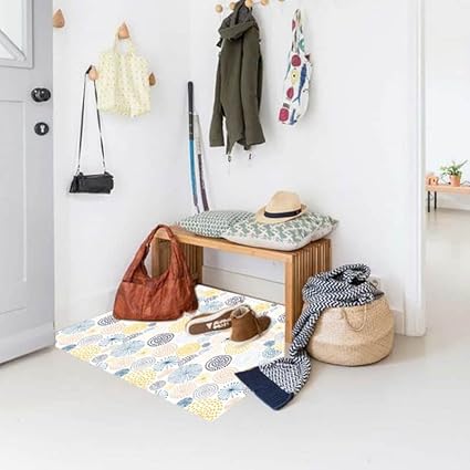 Sticker pour Sol Sun. Adhésif carrelage Carreau de Ciment, Cercles et Ronds colorés. Sticker décoratif à la pièce. Autocollant pour Sol - Nail Gallerys