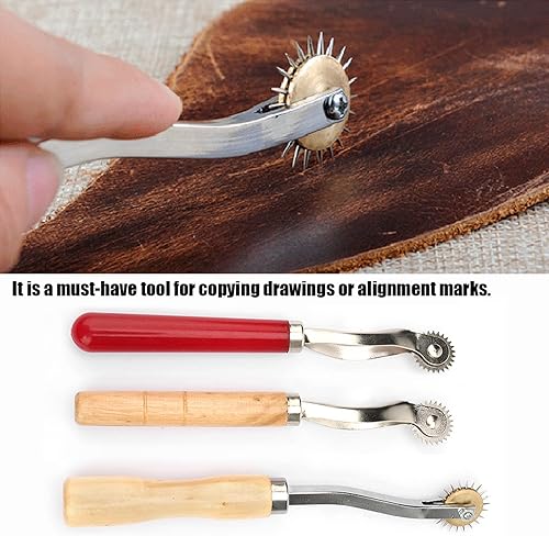 3 Pièces Outil De Couture De Roue De Traçage avec Sac d'emballage, Roue De Traçage De Pointe D'aiguille, Outil De Roulette De Roue De Surpiqûre De Tissu De Papier en Cuir, Outil De Coupe De Marqu - Nail Gallerys