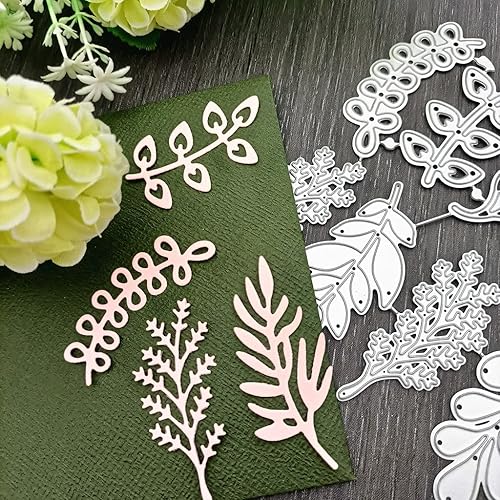 MISUVRSE Branches feuilles de coupe en métal émetteur scrapbooking album papier carte modèle artisanat moisissure décoration - Nail Gallerys