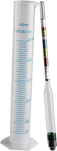 Non-brand Professionnel Triple Échelle Densimètre Auto Brassée Vin Sucre Testeur pour La Fabrication de La Bière - Densimètre Cylindre - Nail Gallerys