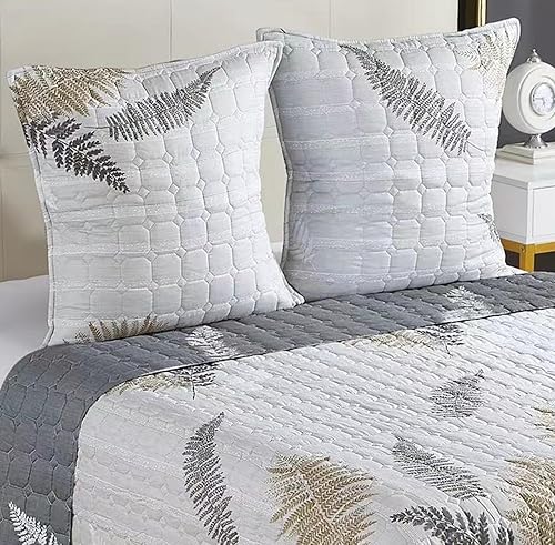 Fanny & Céline Couvre lit Boutis Percale 100% Coton 220X240cm avec 2 Taies_B-2-201 - Nail Gallerys