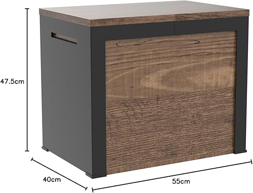 Itamoby Banc extensible Walk Chêne & Anthracite L.55 x P.40 x H.47,5 extensible jusqu'à 305 cm - Nail Gallerys