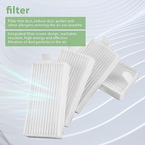 Wrtysully 6X CôTé Brosser +5X Filtre Convient pour Lidl SSR 3000 A1 Robot Aspirateur Accessoires Aspirateur Remplacement - Nail Gallerys