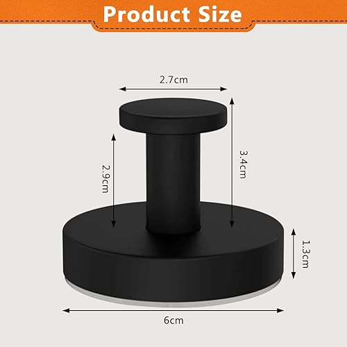 Drenky 2 Pièces Crochet Ventouse Salle De Bain RéUtilisable Sans Percage Puissante Acier Inoxydable A2 V2A Pour Porte En Verre, Carreaux, Noir - Nail Gallerys