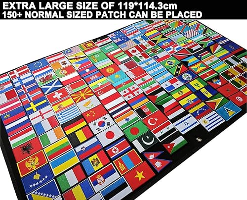 119 x 114,3 cm - Crochet de suspension militaire tactique - Tableau d'affichage mural - Tableau d'affichage mural avec œillets pour autocollants, tampons, badges, crochet et boucle en nylon - Nail Gallerys