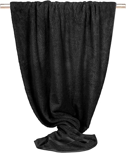 Lashuma Drap de Plage Grande Taille Coton Linz, Maxi Drap de Bain 100x200cm, Essuie Main Jaune - Nail Gallerys