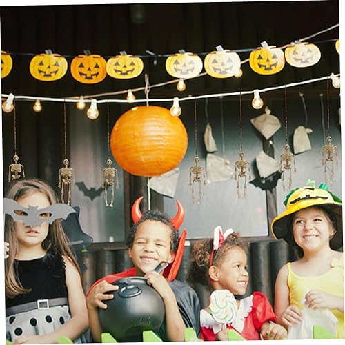 Décoration de mini figurine de squelette d'Halloween, 16 pièces de 15,2 cm, décorations de squelette à suspendre, petits ornements de squelette plastique pour Halloween, Noël, décoration d'intérieur - Nail Gallerys