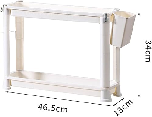 HYPIQQ Petit Organisateur de Chariot Roulant - Chariot de Rangement sur Roues verrouillable pour Les espaces étroits | Étagères de Salle de Bain étanches | Douche, Garde-Manger,9cm,6 Tier - Nail Gallerys