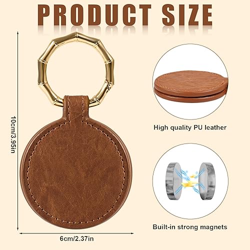 Savita 2pcs Pinces à Chapeau Magnétiques pour Voyage, Sac à Chapeau Portable pour Femme, Homme, Sac à Chapeau, Accessoire de Voyage Extérieur (Marron) - Nail Gallerys