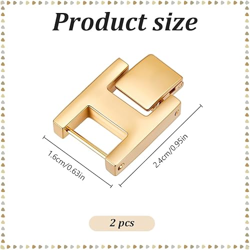 WEBEEDY 2 Pièces Boucle de Montre ou de Bracelet en Acier Inoxydable Boucle d'Extension de Montre Bracelet Carré Accessoires de Remplacement pour la Bijouterie, 2.4x1.6cm - Nail Gallerys