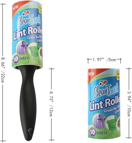 NouveLife Lot de 5 Rouleau Anti Peluche Rouleau Vêtement Brosse Adhésive Vêtement avec 4 Recharges 50 Feuilles par Rouleau pour Cheveux Poils d'animaux Peluches Poussière - Nail Gallerys