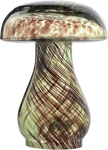 Widdop and Co Hestia Vase Ornement en Verre Champignon Petit 10cm x 8cm x 8cm Charmante Design Couleurs Terreuses Vase Décoratif pour Maison Salon Décor Automne - Nail Gallerys