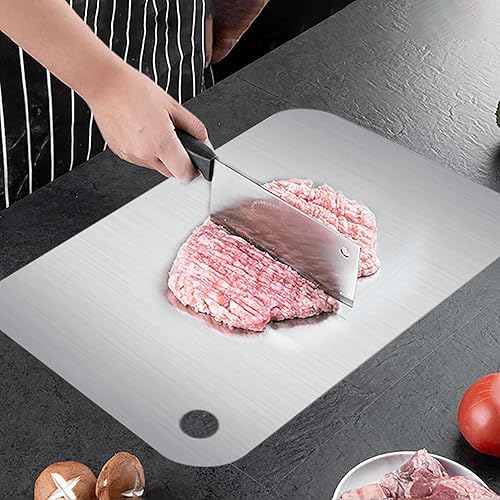 Snijplank keuken - Dubbelzijdige snijplank, vlees, groenten en fruit | Professionele grote snijplank, grote titanium snijplank met handvat, gemakkelijk schoon te maken - Nail Gallerys