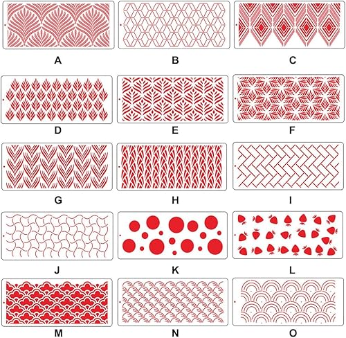 AMSLSIU Gâteau d'anniversaire Bord Décoration Fondant Pochoir Pliable Bordure Dessin Moule Pâtisserie Cookie Glaçage Modèle Outil De Cuisson, JY-6155 - Nail Gallerys