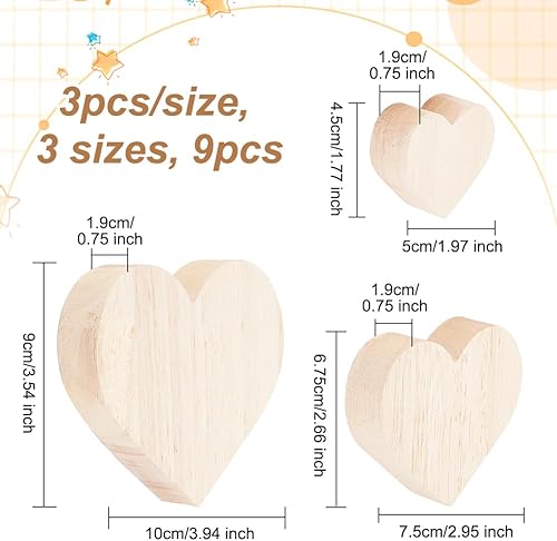 OLYCRAFT 12 pièces 4 tailles Blocs en Forme de Maison en Bois Inachevé en Forme de Flèche Assiettes en Bois Vierges Découpes en Bois Ferme Artisanat en Bois pour la Maison Étagère Café Décor - Nail Gallerys