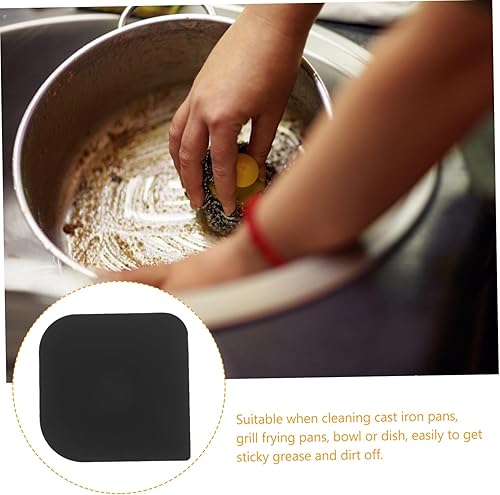 Cabilock Classeurs de Nettoyage de Cuisine ustensiles de Cuisine grattoir à Casserole Coupeur Poêle Assiette Cuisson spatule de Cuisine antiadhésive Planche à gratter en Acier Inoxydable PC - Nail Gallerys