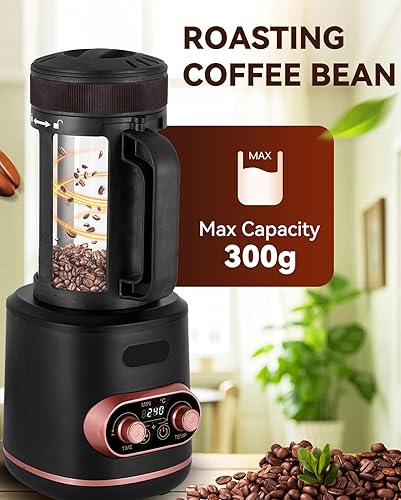 YUCHENGTECH Torréfacteur de café 100g Torréfacteur Café à Air Chaud 2000W Torréfacteur de Grain de Café Température et Durée Réglables avec Fonction de Refroidissement - Nail Gallerys