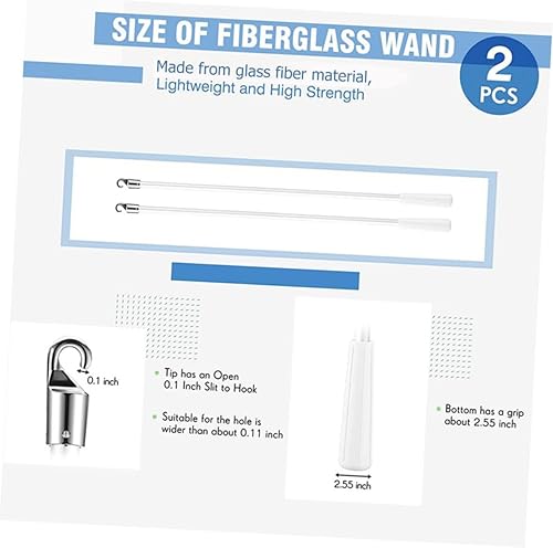 GALPADA 2 Pièces 12 Tringle à Rideau Pendaison Canne à pêche Ajustable tiges monté pour pôle Bielle inclinable à l'aveugle de la fenêtre Remplacement de la Aveugle Fibres de Verre - Nail Gallerys