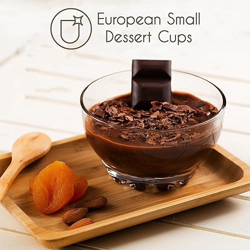 CRYSTALIA Bols en Verre, Lot de 6, 100% Sans Plomb Bols à Sauce, Bols de Service pour Crème Glacée Sundae, Bols à Dessert en Verre, Bols de Service à Fruits, Bols à Noix, Bols Empilables - Nail Gallerys