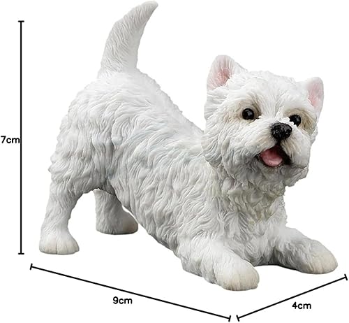 Veronese Design Sculpture de Chien Terrier Blanc en Pierre Artificielle West Highland - Nail Gallerys