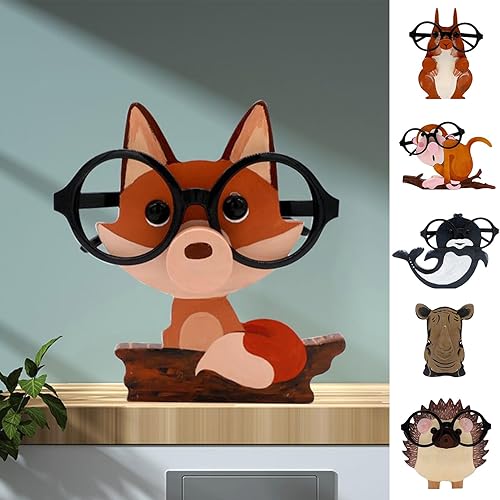 tinysiry Organisateur de Lunettes de Soleil en Bois Porte-Lunettes de Soleil Robuste Porte-Lunettes Anti-dérapant Cadre étagère Vitrine Hérisson - Nail Gallerys