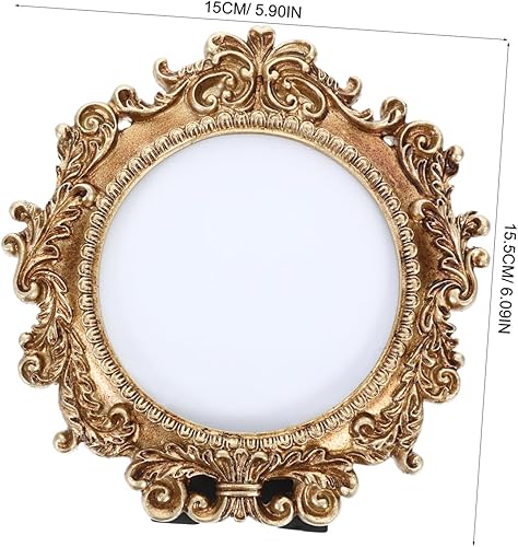 ULTECHNOVO Porte-photo Rond En Résine Élégant Cadre Vintage Décoration Artistique Pour Salon Bureau Chambre À Coucher - Nail Gallerys