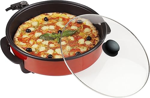 Bestron Poêle électrique multifonctions antiadhésive, 1500 W,Rouge - Nail Gallerys