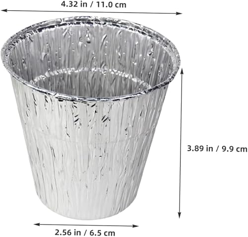 MUCKLILY 8 Pièces Seau En Aluminium Doublure De Seau à Graisse Doublures De Bac D'égouttement Seau à Graisse Pour Gril Seau D'égouttement Accessoire De Grillade Feuille D'aluminium - Nail Gallerys