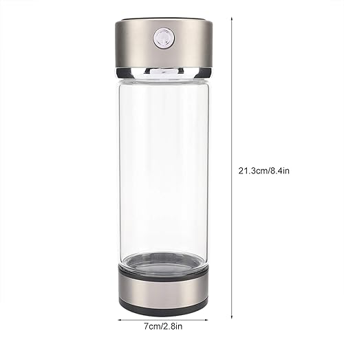 Bouteille en Verre avec Filtre pour Purificateur D'eau à Hydrogène, Tasse Lonizer Portable à Chargement USB, équipée D'un Câble USB, Portable pour le Bureau, les Voyages et le - Nail Gallerys