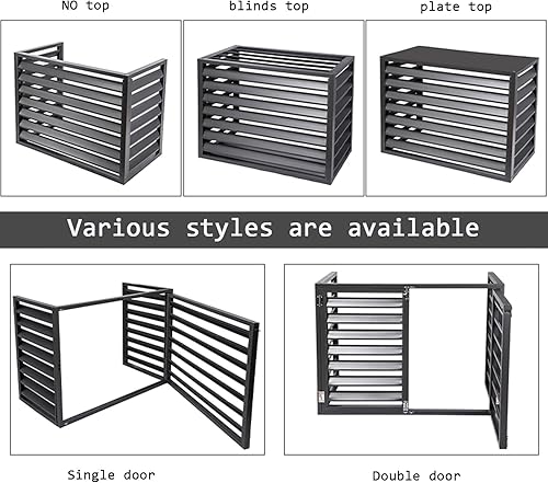 Housse de climatisation en aluminium pour support de fleurs - Grille extérieure - Pour appareils extérieurs - Écran décoratif - Protection contre les regards indiscrets - Design (Couleur : blanc, - Nail Gallerys