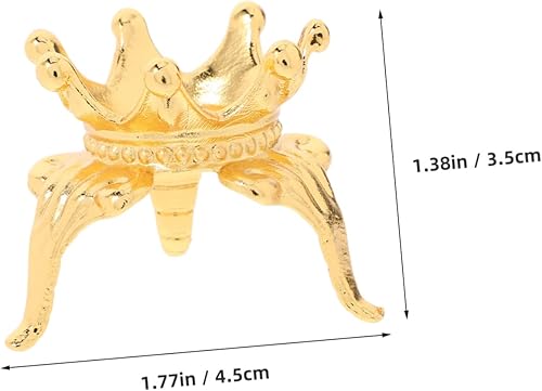 Vaguelly Support À Œufs Décoratif En Forme De Couronne Socle En Boule De Cristal Décoration D'Intérieur Socle Carré En Cristal Socle Noir Alliage De Zinc Doré - Nail Gallerys