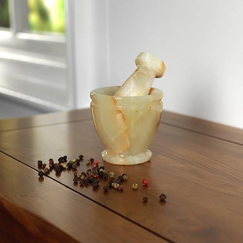 Fossil Gift Shop Mini Mortier et Pilon en Marbre Noir - Nail Gallerys