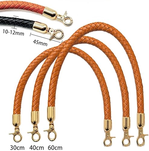 YKAFADE Lot de 2 anses de sac en cuir synthétique de 40 cm - Poignées de sac tressées - Sangle d'épaule - Sangle de rechange pour sac à main - Sangle en cuir pour portefeuille DIY - Blanc - Nail Gallerys