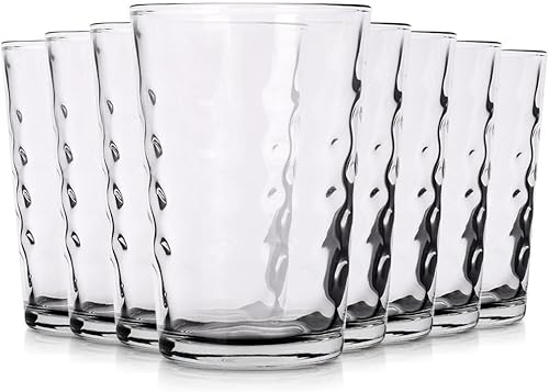 Vilde Lot de 8 verres universels - Verres à eau, jus - Haute résistance aux chocs - Verres à jus - Verres à long drink - 200 ml - Nail Gallerys