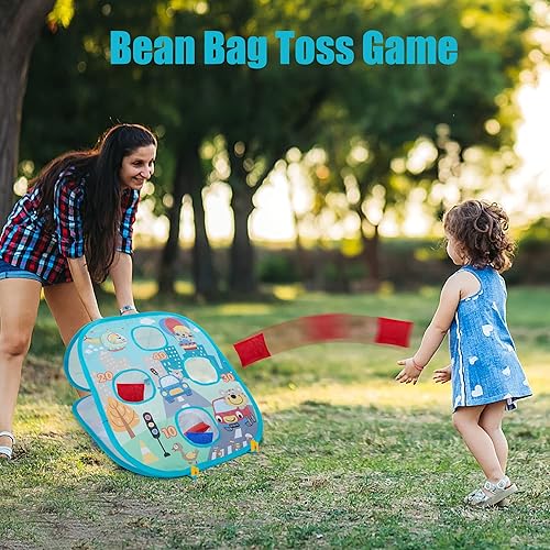 Jeu de Lancer de Pouf pour Jouet Enfants, 3 en 1 Jeu de Lancer de Sac de Haricots, Pliable Portable Jeux de Jardin Fête d'anniversaire Plein Air pour Garçons et Filles de 3 à 8 Ans - Nail Gallerys